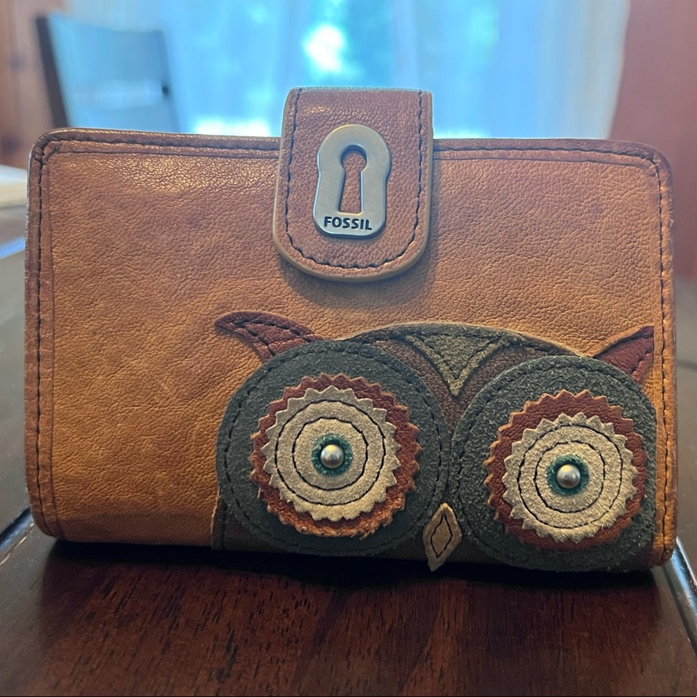 Medium FOSSIL Owl Leather Wallet